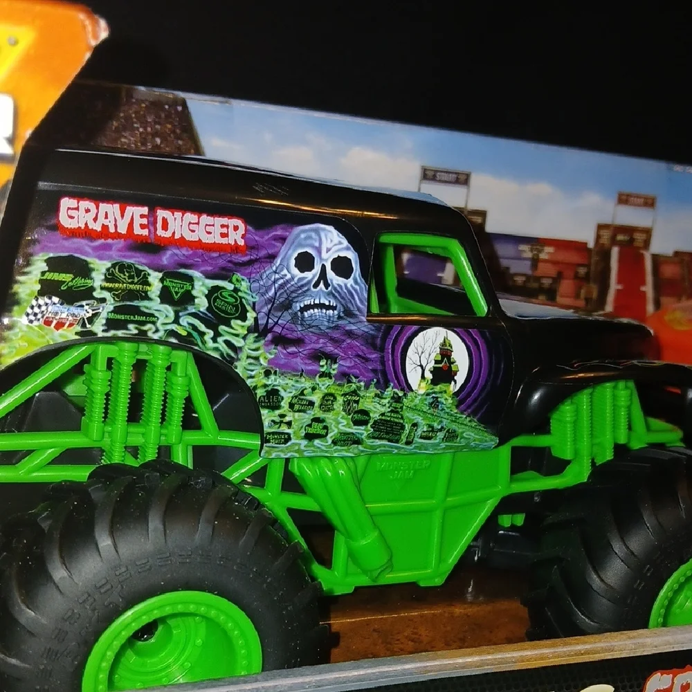 Monster Truck Showdown: Green & Orange Remote Control Set